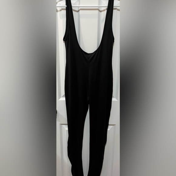 Fashion nova, Black overall Jumpsuit, Size Small, in great condition, stretches - Picture 2 of 5